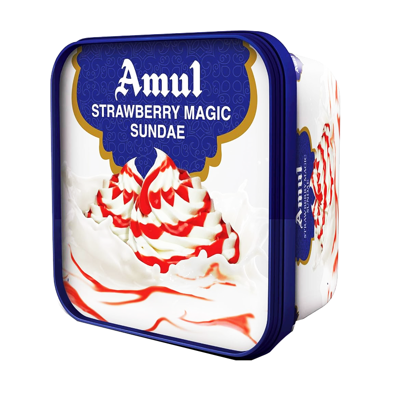 Picture of Amul Strawberry Magic Sunday Ice Cream FRZ - 1lt