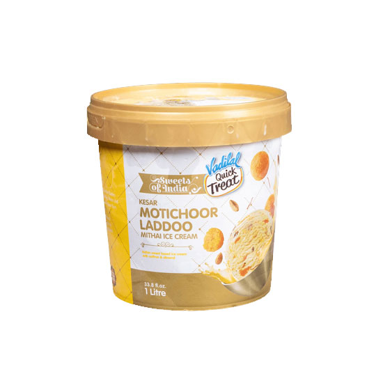 Picture of Vadilal Kesar Motichoor Ladoo Ice Cream - 1lt