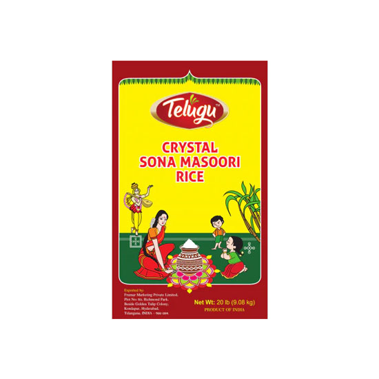 Picture of Telugu Sona Masoori Crystal Rice - 20lb