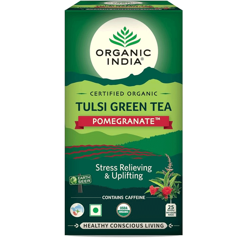 Picture of Organic India Tulsi Tea Pomegranate Green-36g*18