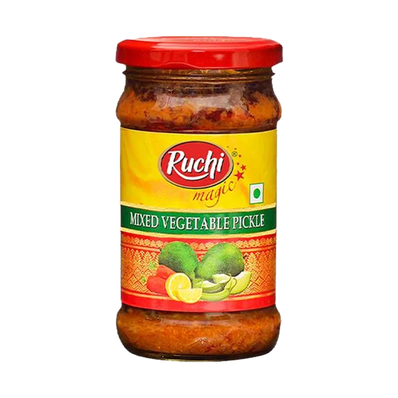 Picture of Ruchi Mixed Vegetable Pickle Without Garlic - 300g