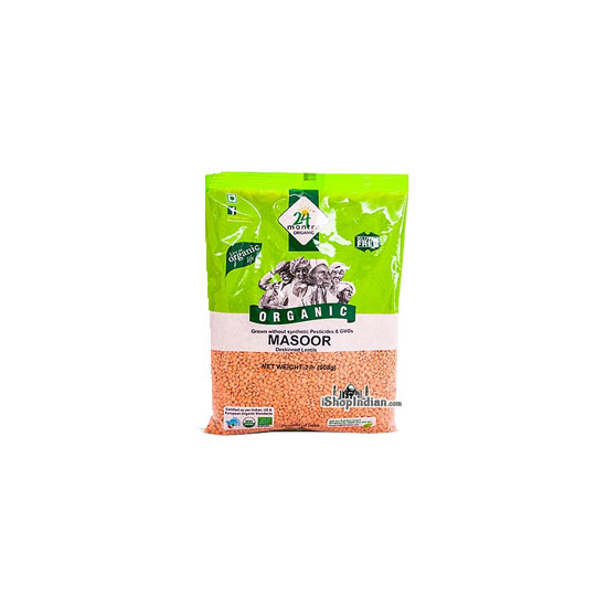 Picture of 24 Mantra Organic Masoor Whole Deskinned-2lb