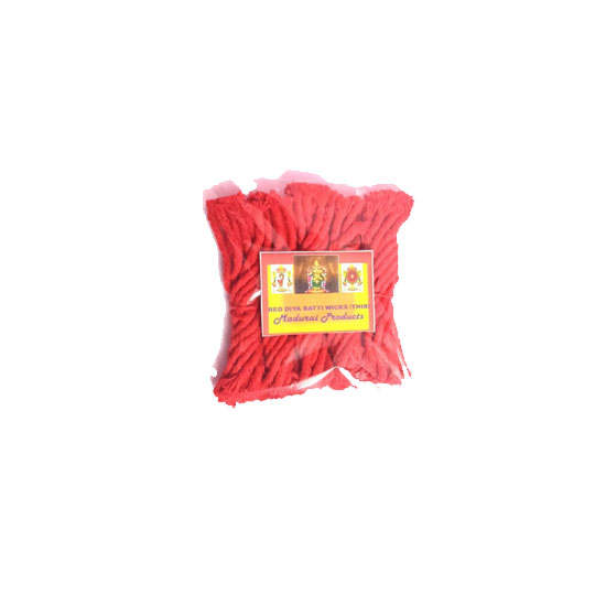 Picture of Gopuram Red Diya Wicks-108pcs