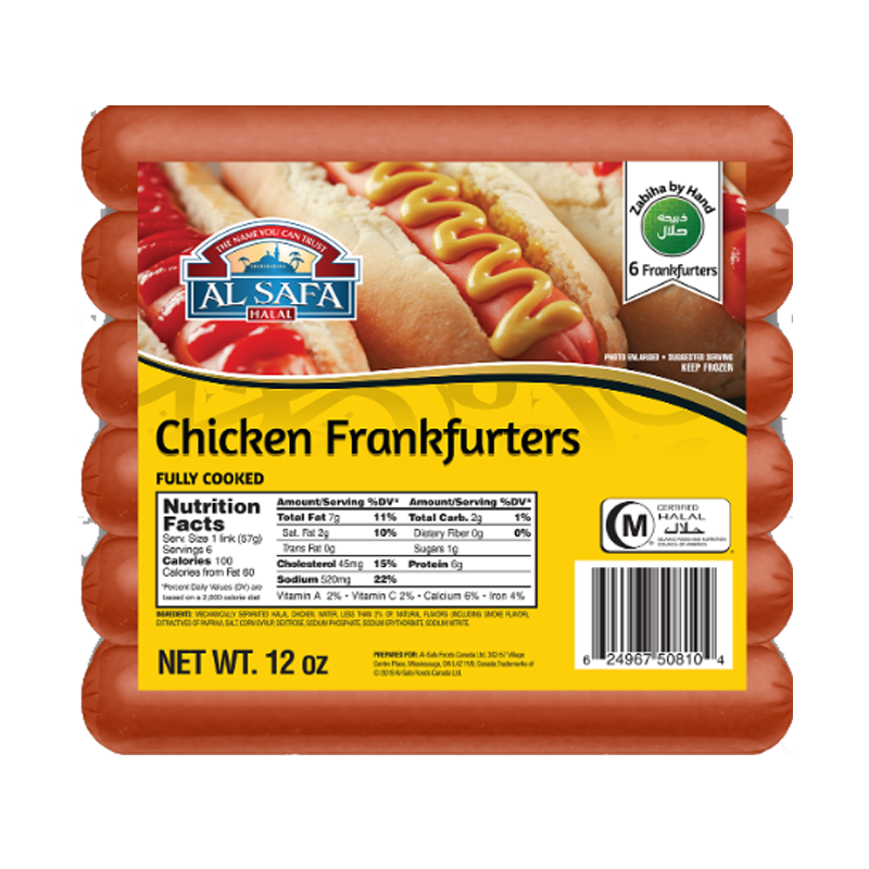 Picture of AL Safa Chicken Frankfruters FRZ - 24oz*16