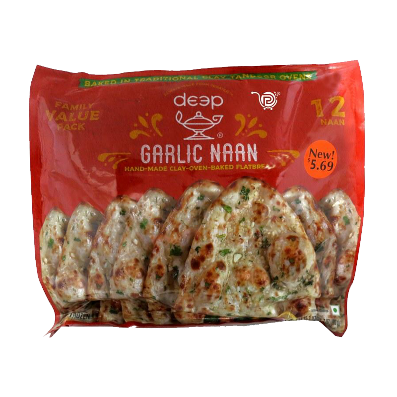 Picture of Deep Garlic Naan Family Pack FRZ - 1lb*12