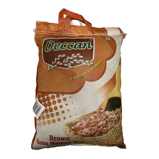 Picture of Deccan Sona Masoori Rice Brown - 20Lb