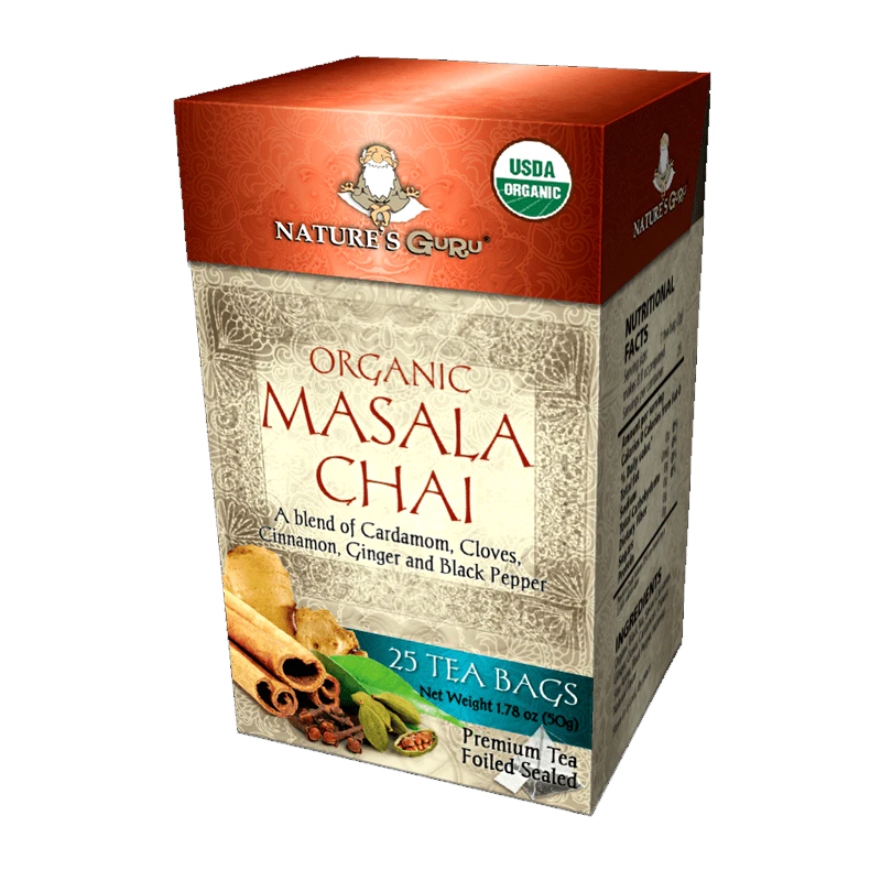 Picture of Natures Guru Masala Chai Organic - 50g*25