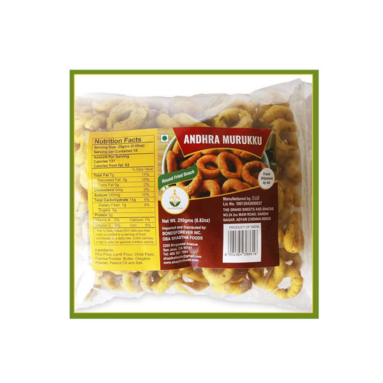 Picture of Grand Sweets And Snacks Mayuri Andhra Murukku-250g