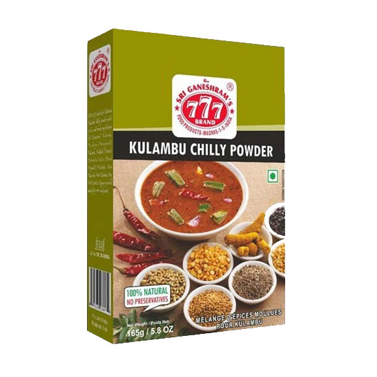 Picture of 777 Sri Ganeshrams Kulambu Chilly Masala-165g