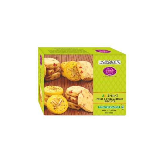 Picture of Karachi 2IN1 Cashew Almond & Pista Almond Biscuits-400g