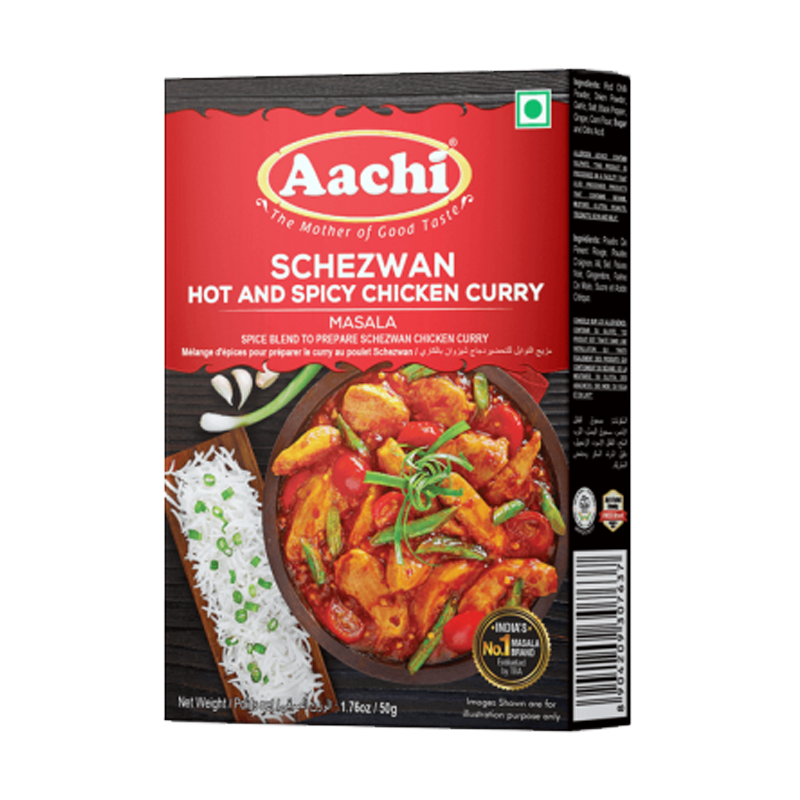 Picture of Aachi Schezwan Hot and Spicy Chicken Curry Masala - 50g                         