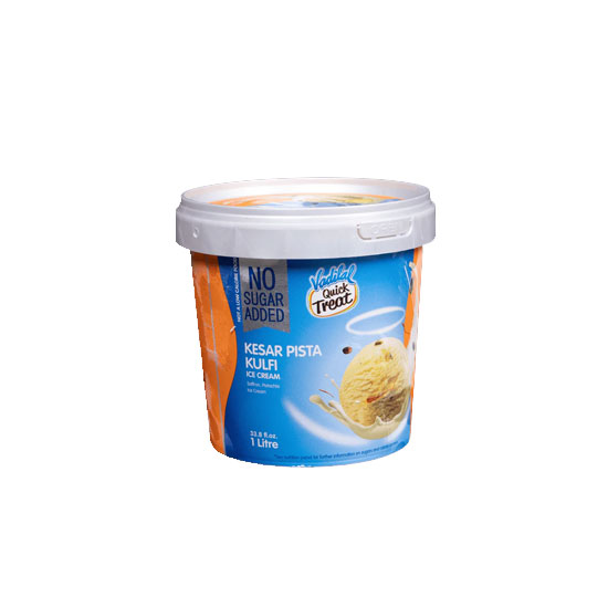 Picture of Vadilal Sugar Free Kesar Pista Kulfi Ice Cream - 1lt