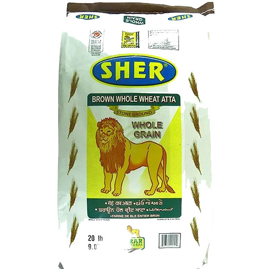 Picture of Sher Brown WW Atta Whole Grain - 20LB