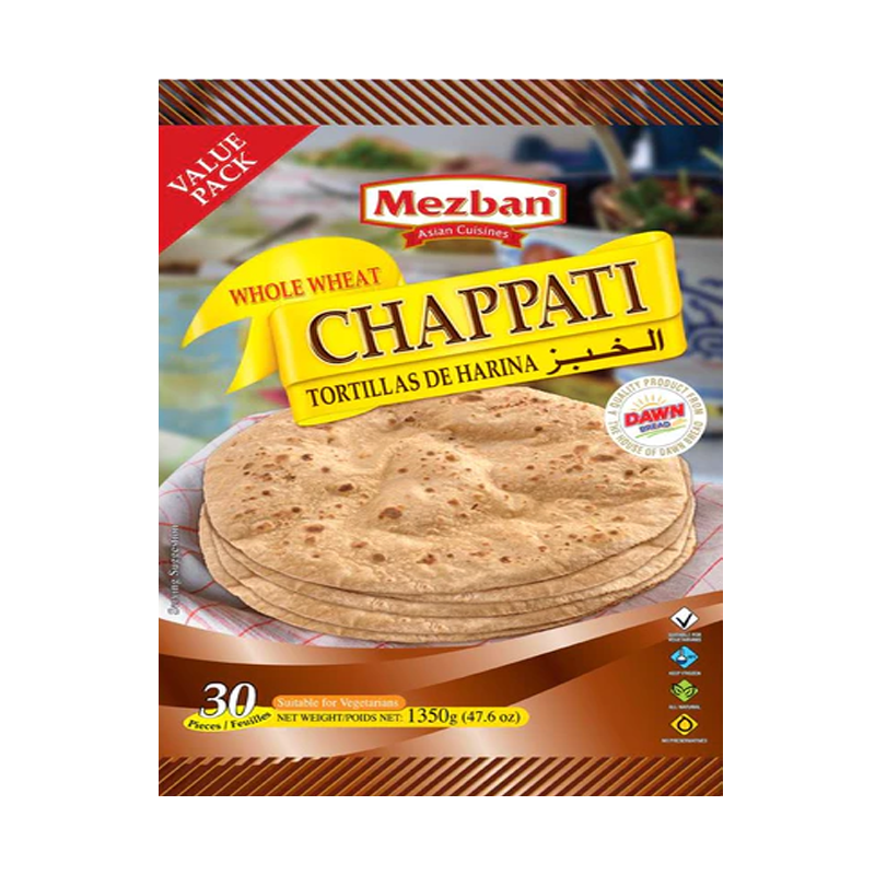 Picture of Mezban Whole Wheat Chapathi Plain FRZ - 1350g*30