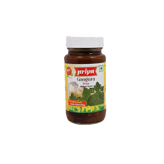 Picture of Priya Gongura W/O Garlic Pickle - 300g