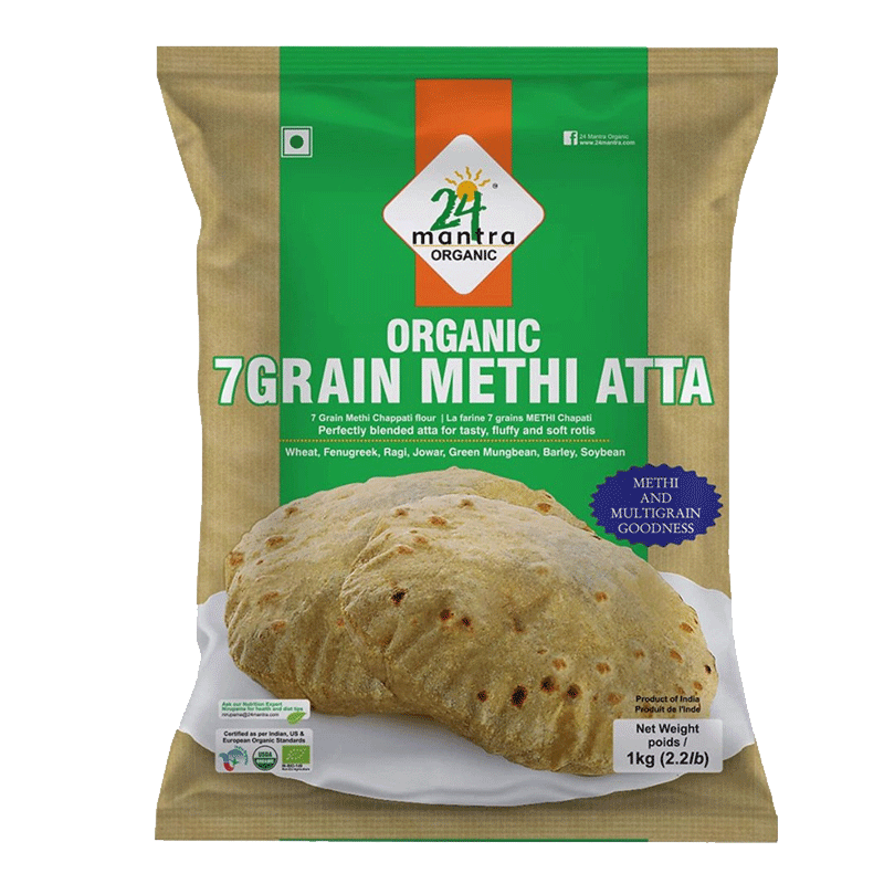 Picture of 24 Mantra Organic 7 Grain Methi Atta - 1kg