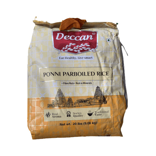 Picture of Deccan Ponni Paraboiled Rice-20lb