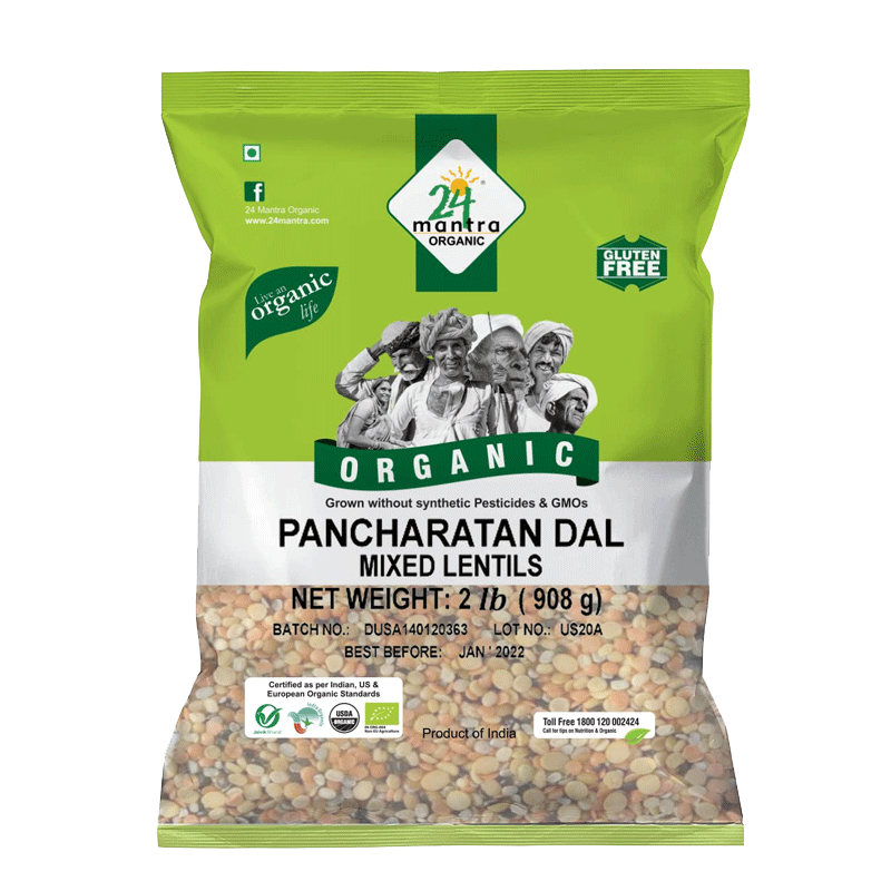 Picture of 24 Mantra Organic Panchratan Dal Mixed Lentils - 2lb