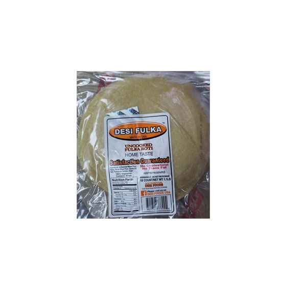 Picture of Desi Uncooked Fulka Roti Phulka-18ct