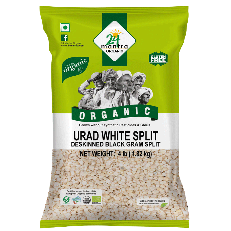 Picture of 24 Mantra Organic Urid Split Without Skin Organic - 4lb