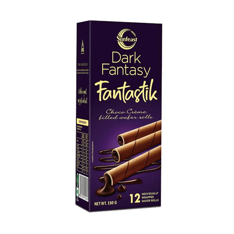 Picture of Dark Fantasy Choco Creme 12 Wafer Rolls - 150g