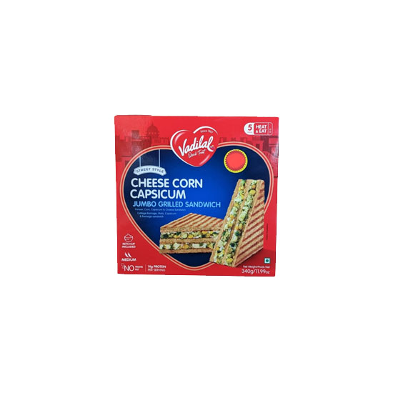 Picture of Vadilal Cheese Corn Capsicum Grilled Sandwich - 340g