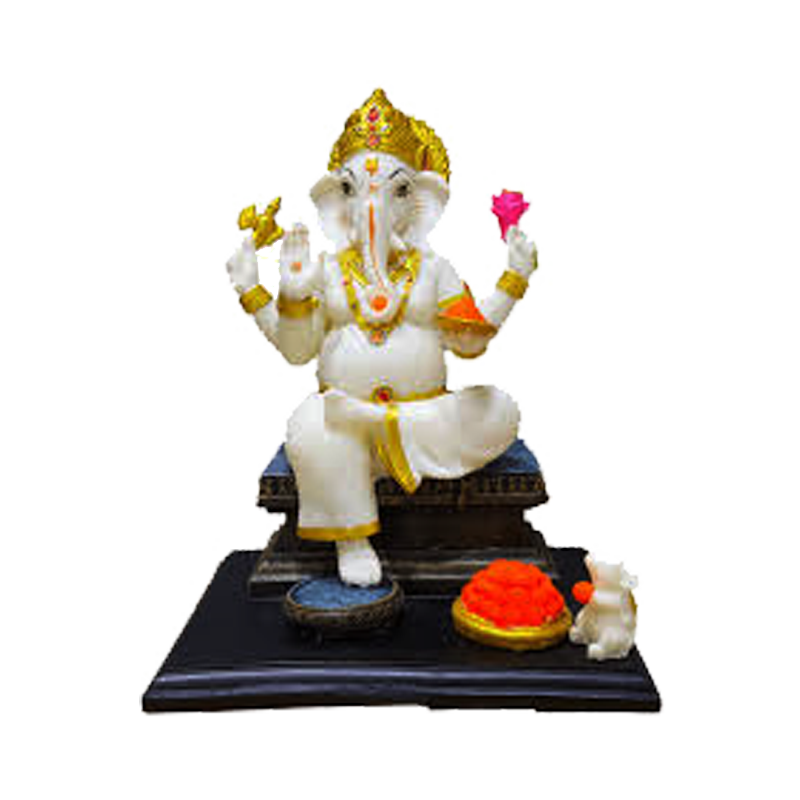 Picture of S White CP Ganesh Statue S