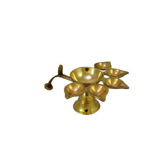 Picture of DS Panchmukhi Brass Diya-6.25 "