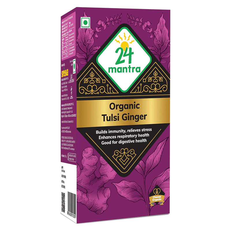 Picture of 24 Mantra Organic Tulsi Ginger Tea - 50g*50